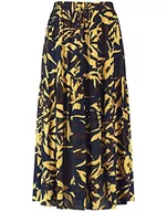 Spódnice - GERRY WEBER Damska spódnica 710018-31230, indygo Ginger Dark Brown nadruk, 38 - miniaturka - grafika 1