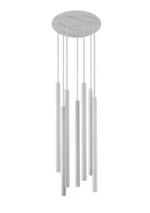 Nowodvorski LAMPA wisząca LASER 8918 minimalistyczna OPRAWA okrągła ZWIS metalowe tuby mosiądz biała 8918 - Lampy sufitowe - miniaturka - grafika 1