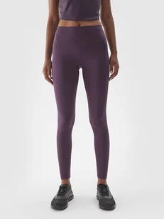 4F Legginsy sportowe w kolorze fioletowym - Spodnie sportowe damskie - miniaturka - grafika 1