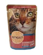 Mokra karma dla kotów - PETKULT cat pouch STERILISED tuńczyk - miniaturka - grafika 1