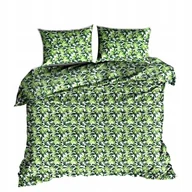 Pościel - pościel bawełna lux 200x200 + 2 poszewka B 361 monster drobny zielony jasny - miniaturka - grafika 1
