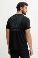 Koszulki męskie - Icebreaker t-shirt funkcyjny Merino Blend 125 męski kolor czarny z nadrukiem IB0A57CN0011 - miniaturka - grafika 1