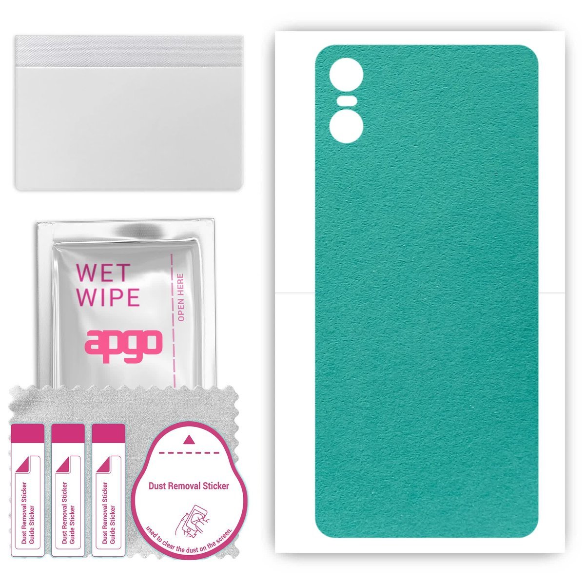 Folia naklejka skórka strukturalna na TYŁ Zamsz do Motorola One (P30 Play) - Zamsz Miętowy - apgo SKINS