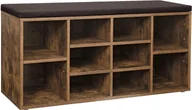 Szafki na buty - Stojak na buty VASAGLE, ławka na buty z poduszką do siedzenia, na 10 par butów, 104 x 48 x 30 cm, wykonany z drewna LHS10BX - miniaturka - grafika 1