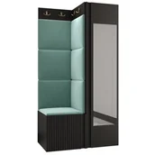 Meble do przedpokoju - Garderoba frezowana z lustrem, meble do przedpokoju, panele tapicerowane PANAMA 15 - miniaturka - grafika 1