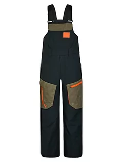 Spodnie narciarskie - Ziener Chłopięce spodnie narciarskie AKANDO-BIB | szelki, wodoszczelne, ciepłe, Black.tie dye Seaweed, 164 - grafika 1