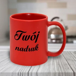 Czerwony kubek matowy FULL COLOR z Twoim nadrukiem - Kubki - miniaturka - grafika 1
