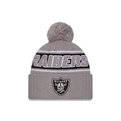 Czapki damskie - New Era Las Vegas Raiders NFL 2024 Sideline Sport Knit Szary Czapka z Pomponem - One-Size - miniaturka - grafika 1