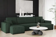 Narożniki - Sofa w kształcie U BEST narożnik tkanina Poso ciemnozielony - miniaturka - grafika 1