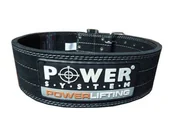 Pasy kulturystyczne - POWER-SYSTEM PAS POWERLIFTING BELT-BLACK-L - miniaturka - grafika 1