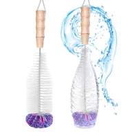 Miotły, szufle, mopy - Szczotka do mycia szklanek butelek słoików SATURATORA Czyścik Myjka DŁUGA - miniaturka - grafika 1