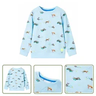 Bluzy dla dziewczynek - Bluza dziecięca - jasnoniebieski melanż - 104 - Bluza Dla Dziecka - miniaturka - grafika 1