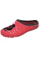 Kapcie damskie - Manitu Damskie kapcie domowe pantofle, czerwony - czerwony - 38 EU - miniaturka - grafika 1