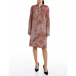 Replay Damska sukienka midi, 010 Multicolor, L - Sukienki - miniaturka - grafika 1