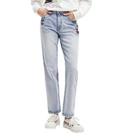 Spodnie damskie - Spodnie damskie Desigual Mickey Mouse jeansowe proste-M - miniaturka - grafika 1