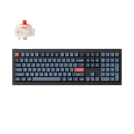Klawiatury - Keychron V6 MAX bezprzewodowa klawiatura mechaniczna Fully Assembled Knob Red Switch - Czarna (Black) - miniaturka - grafika 1