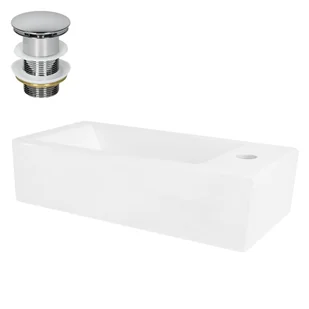 Umywalka ceramiczna z syfonem umywalkowym Umywalka nablatowa 510 x 250 mm - Umywalki - miniaturka - grafika 1