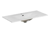 Umywalki - Prostokątna umywalka do łazienki, Sky, 101x46x17 cm, biały - miniaturka - grafika 1