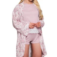 Piżamy damskie - Piżama Damska Z Koronką Brudny Róż r. L/Xl - miniaturka - grafika 1