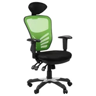 Fotele i krzesła biurowe - Stema Fotel HG-0001H zielony ergonomiczny do biura HG-0001H-Z - miniaturka - grafika 1