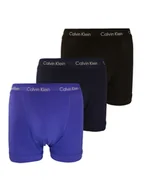 Majtki męskie - Calvin Klein Bokserki Męskie - Bokserki, Bawełna Stretch, 3 Pack Blue L - miniaturka - grafika 1