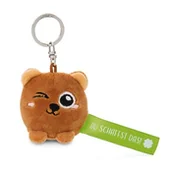 Plecaki - NICI 62038 breloczek do kluczy niedźwiedź "Du schaffst das" 5 cm brązowy towarzysz do plecaka lub torby, uchwyt na klucze dla małych i dużych 62038 - miniaturka - grafika 1