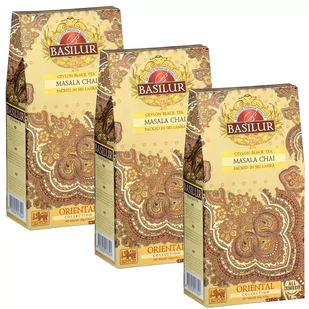 BASILUR Masala Chai - Czarna liściasta herbata cejlońska z naturalnym aromatem przypraw, 100 g x3 - Herbata - miniaturka - grafika 1