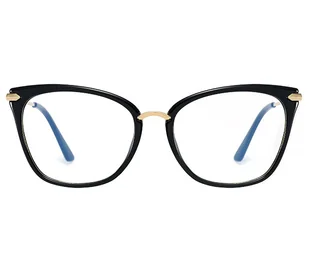 Okulary kocie do komputera damskie z filtrem BLUE Light zerówki 2574 - Okulary korekcyjne, oprawki, szkła - miniaturka - grafika 1