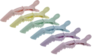 Efalock Shark, klipsy oddzielające, kolory pastelowe, 1szt. każdego koloru - Ozdoby do włosów - miniaturka - grafika 1