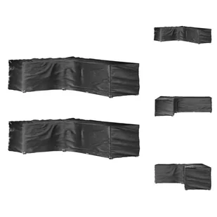 vidaXL Pokrowce na meble ogrodowe w kształcie litery L 2 szt. 18 oczek 220x285x80 cm - Pokrowce ochronne na meble ogrodowe - Pokrowce na meble ogrodowe - miniaturka - grafika 1