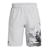 Spodnie i spodenki dla chłopców - Chłopięce spodenki treningowe Under Armour UA Tech Woven Graphic Short - białe - UNDER ARMOUR - miniaturka - grafika 1