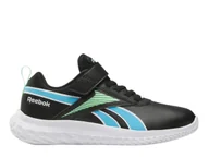 Buty dla dziewczynek - Buty dziecięce Reebok 100238559 RUSH RUNNER SYN ELASTIC LACE Czarne - miniaturka - grafika 1