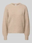 Swetry damskie - Sweter z dzianiny z okrągłym dekoltem model ‘KACHEL’ - miniaturka - grafika 1