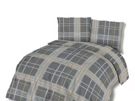 Pościel - Darymex Pościel bawełniana 220x200 71455/1 krata szara brązowa geometria Cottonlove 2 - miniaturka - grafika 1