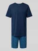 Piżamy męskie - Piżama z prążkowanym, okrągłym dekoltem - miniaturka - grafika 1