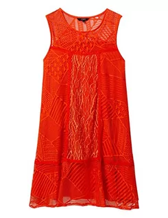 Sukienki - Desigual Damska sukienka Vest_Keira, czerwony (Rojo Pop 3090), S - grafika 1