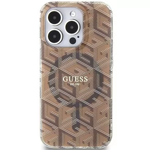 Etui Guess GUHMP15LHGCUSTGW Apple iPhone 15 Pro hardcase IML GCube MagSafe brązowy/brown - Etui i futerały do telefonów Etui Guess GUHMP15LHGCUSTGW Apple iPhone 15 Pro hardcase IML GCube MagSafe brązowy/brown - Etui i futerały do telefonów - miniaturka - grafika 4