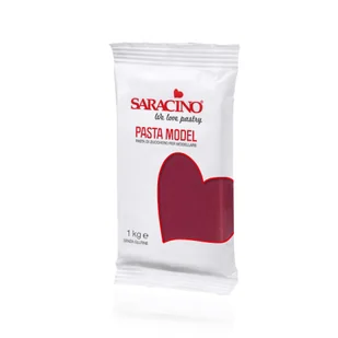 Saracino Masa cukrowa Pasta Model Burgundy 1kg - Dodatki do ciast w proszku - miniaturka - grafika 1