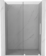Ścianki i drzwi prysznicowe - Mexen Velar drzwi prysznicowe rozsuwane 150 cm, transparent, białe - 871-150-000-01-20 - miniaturka - grafika 1