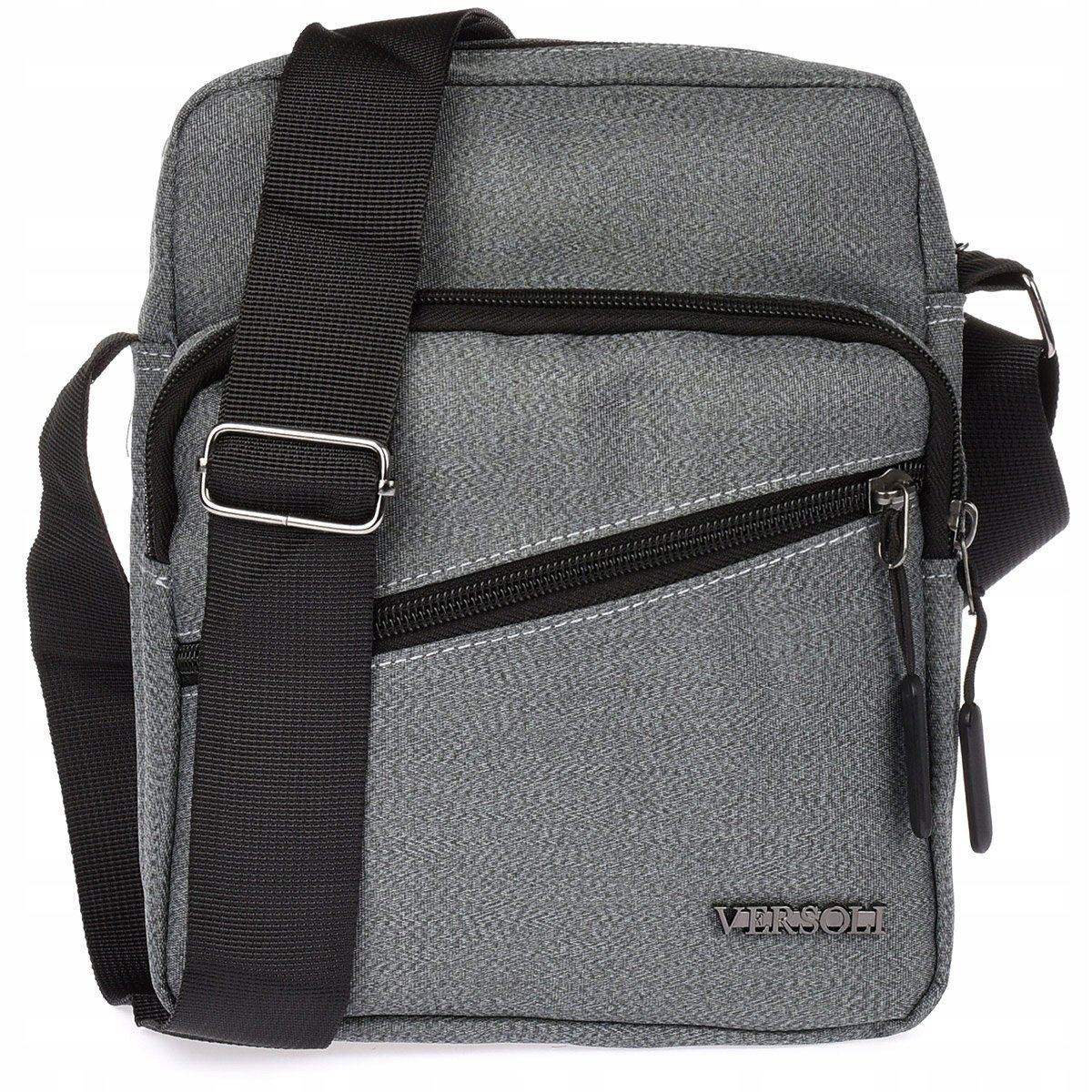 Torba Saszetka Męska Na Ramię Sportowa Torebka Raportówka Pojemna Szara