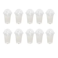Herbata - 100 sztuk 500 ml Jednorazowe przezroczyste plastikowe kubki z pokrywkami kopuły z otworem Comptiable With Tea Sok owocowy Herbata mleczna z pokrywkami - miniaturka - grafika 1