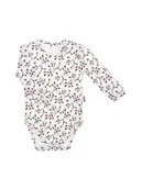 Body dla niemowląt - Dziewczęce body bawełna dł.rękaw kwiaty kremowe Nicol - miniaturka - grafika 1