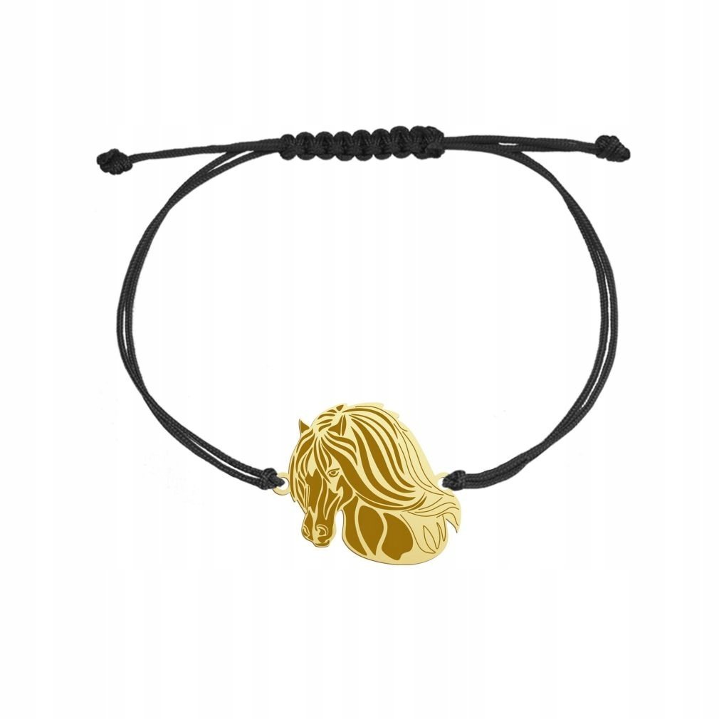 Bransoletka Złota Vanner Koń Cygański 925 sznurek Prezent GRAWER GRATIS