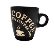 Kubki - Kubek do kawy It's coffee time. Czarny - miniaturka - grafika 1