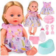 Zabawki interaktywne dla dzieci - Lalka Bobas z Funkcjami Dźwiękowymi Siusia Woła Płacze Ubranko Nocnik 3+ Z1108 - miniaturka - grafika 1