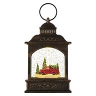 Świeczniki - Dekoracje - 1 LED świąteczna latarnia z samochodem 21 cm, 3x AA, ciepła biel, IP20, timer - miniaturka - grafika 1