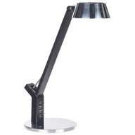 Biurka - Lampa biurkowa LED z portem USB metalowa srebrna CHAMAELEON - miniaturka - grafika 1