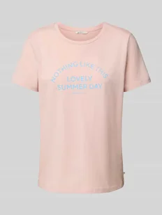T-shirt o kroju regular fit z czystej bawełny - Koszulki i topy damskie - miniaturka - grafika 1