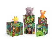 Układanki dla dzieci - Djeco klocki Maxi Topanijungl wieża ze zwierzątkami - miniaturka - grafika 1
