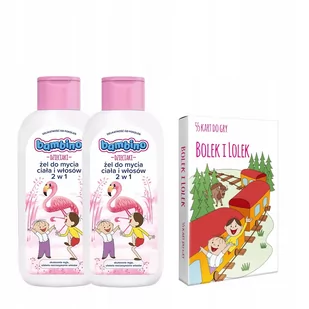 Bambino DZIECIAKI Żel do mycia ciała i włosów 2w1 FLAMING 400 ml *2 + karty do gry - Kosmetyki kąpielowe dla dzieci - miniaturka - grafika 1